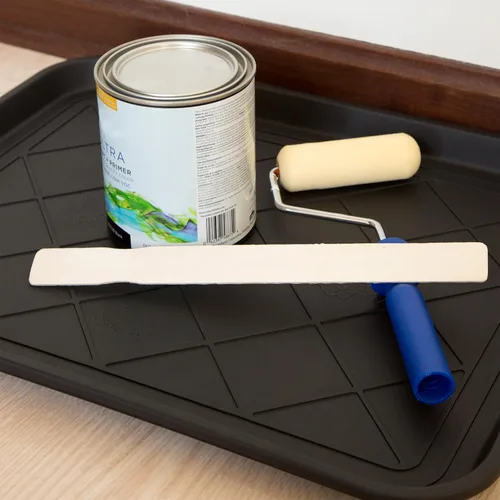 Miniatura 7 de Alfombrilla o bandeja para botas, de Stalwart, ecológica, 30 x 15 pulgadas, tamaño grande, negra, Negro