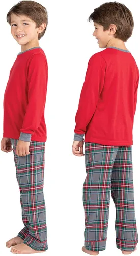 Miniatura 3 de PajamaGram - Pijamas de Navidad para niños, pijamas de franela