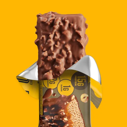 Miniatura 5 de FULFIL Barritas proteicas con sabor a avellana y chocolate, sin gluten, con 0.55 onzas de proteína, grapas de despensa, 12