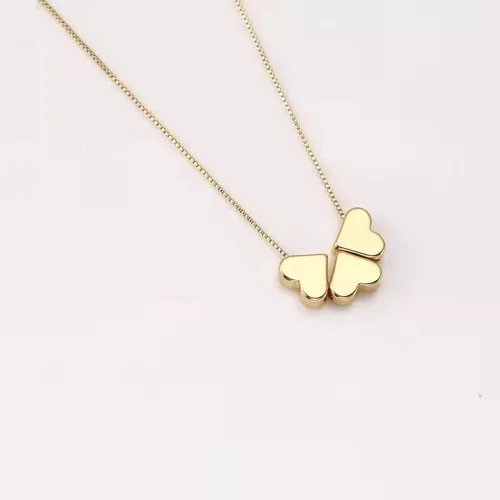 Miniatura 5 de 200 cuentas espaciadoras en forma de corazón, cuentas espaciadoras de agujeros pequeños, cuentas sueltas de metal para hacer pulseras, collares