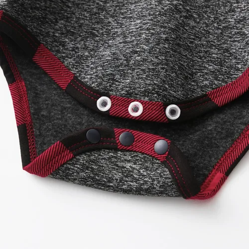 Miniatura 5 de Conjunto de 3 piezas de ropa de bebé recién nacido con estampado de manga larga + pantalones + sombrero