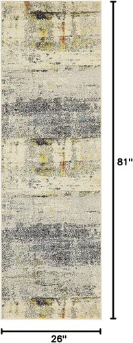 Miniatura 3 de Tapete abstracto Unique Loom, colección Estrella, moderno, multiárea, Polipropileno, Gris