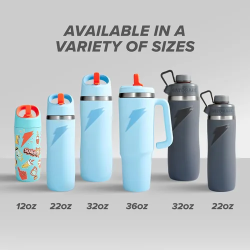 Miniatura 6 de Gatorade 'Overtime' - Botella de agua de acero inoxidable de 22 onzas, tapa giratoria, color blanco