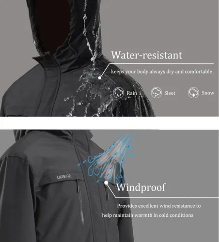 Miniatura 5 de Chaqueta de esquí para hombre, impermeable, cálida, abrigo de nieve de invierno para senderismo