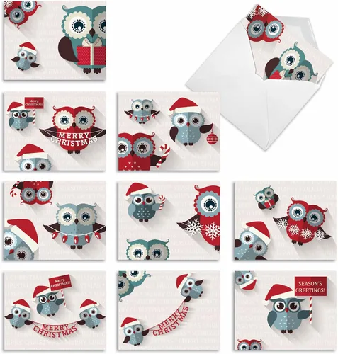 Miniatura 10 de The Best Card Company - 10 tarjetas de notas festivas para Navidad - Surtido a granel, tarjetas de felicitación en caja con sobres (10,2 x 13 cm)