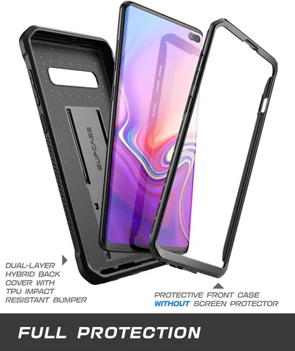 Miniatura 3 de SUPCASE Funda para Samsung Galaxy S10 Plus con Satnd (Unicorn Beetle Pro), [clip de cinturón integrado] Funda protectora resistente a prueba