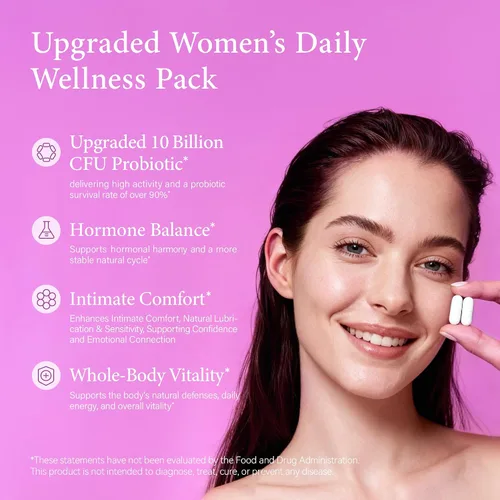 Miniatura 4 de LAIFE Probióticos vaginales prémium para mujeres, 10B UFC + Urolitina A para la salud vaginal, apoya el equilibrio del pH, bienestar femenino