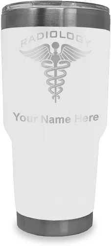 Miniatura 18 de LaserGram Vaso aislado al vacío de 20 onzas, radiología, grabado personalizado incluido (azul claro)
