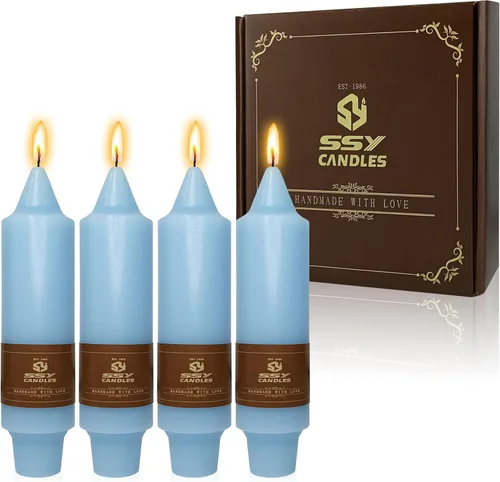 Miniatura 16 de Candelabros cortos de 5 pulgadas con velas cónicas verde oscuro, 4 piezas para cena, hogar, boda, fiesta, decoración