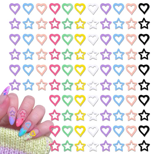 Miniatura 9 de CYHYII - Lazos 3D para arte de uñas, lazos coloridos mezclados con pajarita roja, verde, azul, diamantes de imitación para uñas, parte trasera