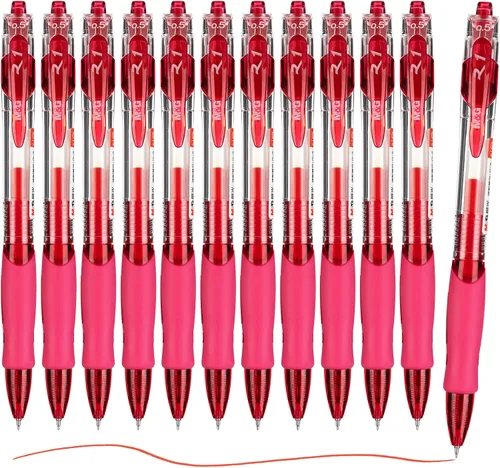 Miniatura 8 de M&G Bolígrafos de gel de tinta negra, punta fina de 0.028 in, bolígrafos de tinta de gel retráctiles, escritura suave con agarre antideslizante Negro