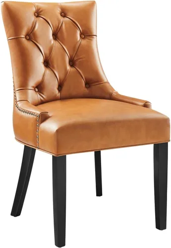 Miniatura 10 de Regent - Silla de comedor de cuero vegano copetudo en color gris