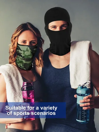 Miniatura 5 de 12 piezas de protección solar pasamontañas de cara completa protección solar UV cubierta protectora facial para deportes al aire libre