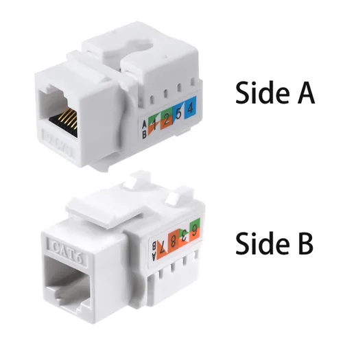Miniatura 7 de TENINYU Paquete de 10 conectores RJ45 Keystone Jack 568A/568B, adaptador Keystone compatible con conector Cat 6/5e/5, conector Keystone Cat6
