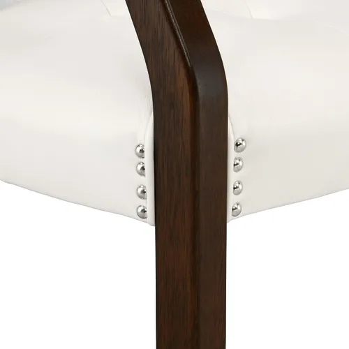 Miniatura 7 de Sillas de madera maciza Boss Caption, sillas de comedor con ruedas y brazos, sillas de escritorio de oficina, sillas de acento giratorias clásicas