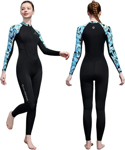 Skyone Traje de baño de protección contra erupciones de cuerpo completo para mujeres y hombres, traje de buceo delgado para buceo, protección UV,