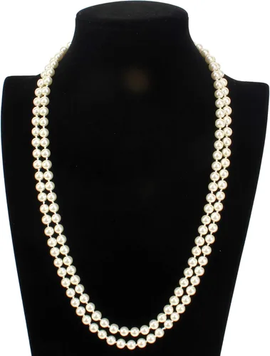 Miniatura 4 de Flapper Pearls 1920s Collar con perlas de imitación Colgantes de Perlas largos para Bisutería de 55