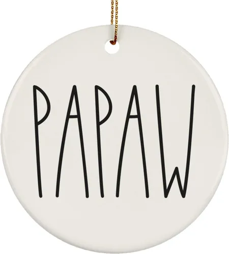 Miniatura 36 de Adorno familiar de Navidad, regalos de hija, hijo, adorno de círculo de cerámica de 3 pulgadas para colgar en el árbol – Día de la Madre
