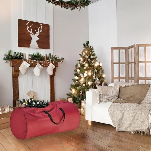 Miniatura 6 de Bolsa de almacenamiento para árbol de Navidad - Soporte de lona Oxford con cremallera y asa para árbol artificial de 12 pies, guirnaldas o inflables