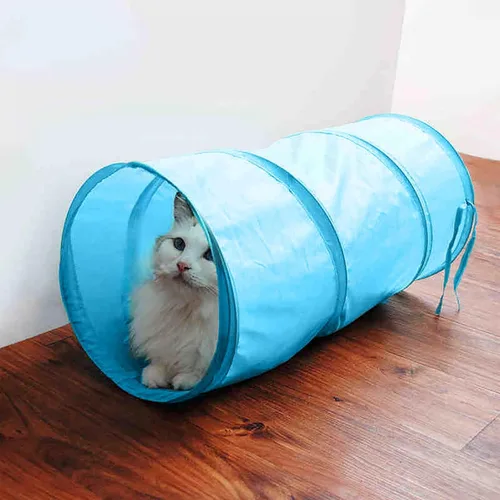 Miniatura 5 de iCAGY Túnel interactivo para gatos de interior, juguetes de túnel de conejo, juguetes para mascotas, túneles de juego para gatos, gatitos, conejos