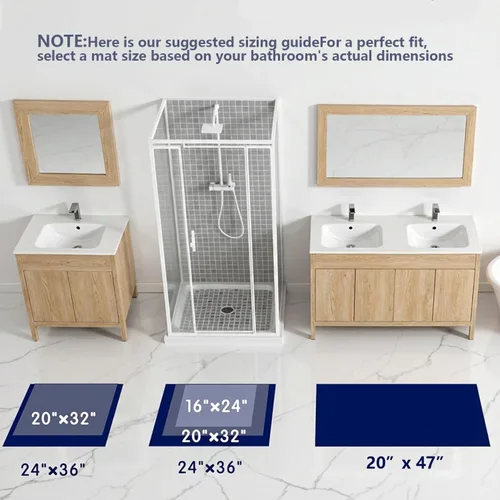 Miniatura 7 de Alfombras de baño antideslizantes lavables, alfombra de baño súper absorbente y delgada de secado rápido de pelo bajo para baño pequeño