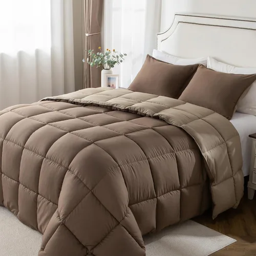 Miniatura 20 de KASENTEX - Juego de edredón individual/individual XL, reversible de doble color, plumón de ganso alternativo, ultrasuave, liviano, lavable a