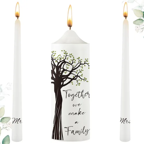 Miniatura 12 de Juego de velas de unidad Frienda para ceremonia de boda Velas de unidad de boda en forma de cono Accesorios para ceremonia religiosa católica (Cruz)