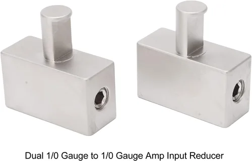 Miniatura 7 de Reductor de entrada de amplificador, 2 unidades de calibre 1/0 dual a calibre 1/0 amplificador reductor de entrada de aleación de aluminio chapado