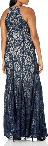Miniatura 2 de R&M Richards Vestido de 2 tonos con cuello halter para mujer