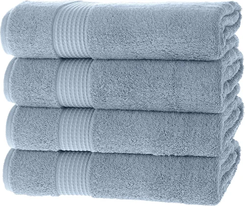 Miniatura 7 de MAURA Basics - Toallas de baño de 100 % algodón turco con bucles de gancho. Juego de toallas de felpa absorbentes de lujo extra grandes para baño