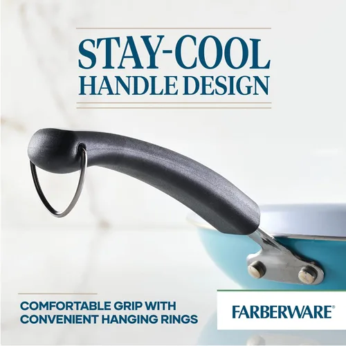Miniatura 6 de Sartén antiadherente de cerámica EcoAdvantage de Farberware, 10 pulgadas, Aqua Aguamarina