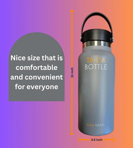 Miniatura 3 de TA-DA Botella de acero inoxidable con enfriador de latas, fría hasta 24 horas y caliente hasta 12 horas, el enfriador de latas es más cómodo