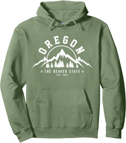 Miniatura 7 de Oregon The Beaver State Est. 1859 - Sudadera con capucha para regalo, Negro, S