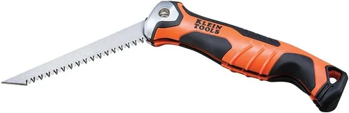 Miniatura 8 de Klein Tools 31737 Sierra Plegable de Punzón / Sierra de Mano para Paneles de Yeso con Bloqueo a 180 y 125 Grados y Orificio de Sujeción