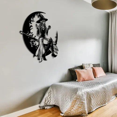 Miniatura 5 de Decoración metálica de pared con texto en inglés «Happy Halloween» (16 pulgadas)