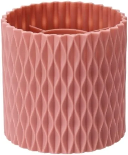 Organizador de maquillaje, organizador de maquillaje, cubo de almacenamiento de brochas de maquillaje, caja de almacenamiento portátil para Rosa