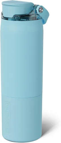 Miniatura 27 de BrüMate Rise - Botella de agua de 18 onzas con popote de silicona cubierto Botella de agua para niños aislada 100% a prueba de fugas Base apta