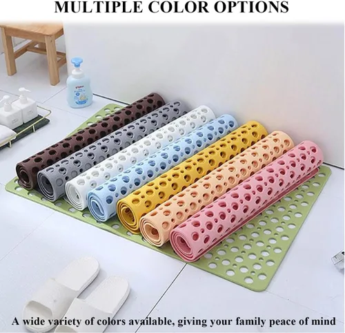 Miniatura 7 de Casa and Beyond - Tapete de ducha seguro, antideslizante, lavable, antideslizante, con ventosas y orificios de drenaje, diseño texturizado suave