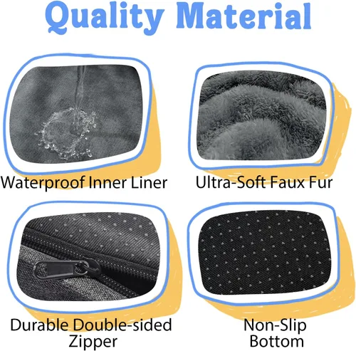 Miniatura 4 de Cama ortopédica grande lavable para perros, sofá XL para perros, cama de cuatro lados para perros, impermeable, antideslizante, para perros de gran