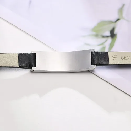 Miniatura 27 de MPRAINBOW Pulsera de alerta médica personalizada para mujer, correa de reloj de cuero genuino, grabado de doble cara, diabetes, epilepsia, joyería