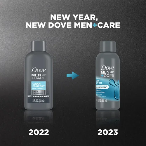 Miniatura 5 de Dove Men+ Care Body + Face Wash, Clean Comfort paquete de 6 – Fórmula de gel de ducha hidratante para una piel sana y suave, 3 onzas Ea