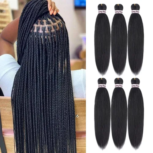 Miniatura 34 de Liang Dian Cabello para hacer trenzas, Cabello estirado para hacer trenzas, 12 pulgadas, 8 paquetes, color ombre púrpura, para sellar en agua