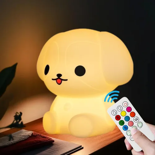 Miniatura 20 de Luces nocturnas de conejo de gran tamaño, lámpara de noche para dormitorio, resistente a la rotura, cuidado de los ojos, brillo ajustable, ajuste
