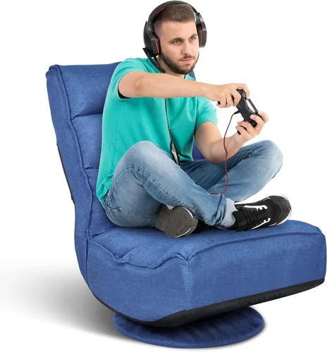 Miniatura 8 de ERGOMASTER Silla plegable reclinable para juegos con giro de 360 grados, 5 posiciones ajustables (negro)