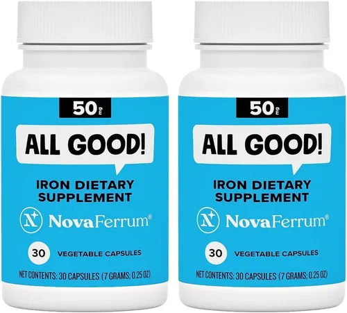 Miniatura 6 de NovaFerrum All Good Suplementos de hierro en cápsulas para adultos Anemia 50 mg de hierro 90 porciones Sin azúcar Vegano Sin gluten
