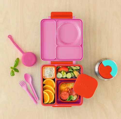 Miniatura 4 de OmieBox - Contenedores de silicona a prueba de fugas para snacks para llevar, contenedores de almacenamiento de alimentos con tapa, contenedor Bento