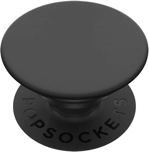 ​​​​PopSockets Agarre para teléfono con soporte expandible, agarre adhesivo, color negro