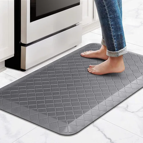 Miniatura 15 de HappyTrends Alfombras antifatiga para cocina, 4/5 pulgadas de grosor, antideslizantes, impermeables, ergonómicas, cómodas para cocina, suelo, hogar