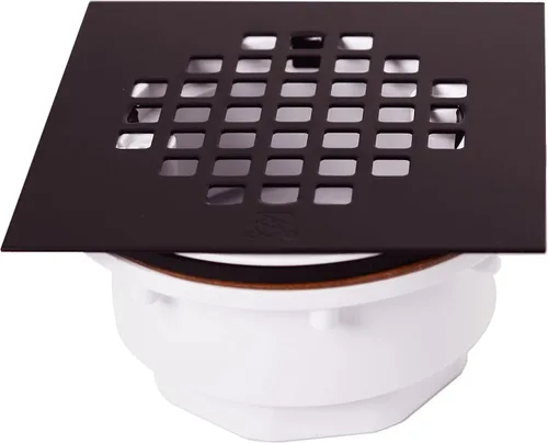 Miniatura 10 de 2" Sch 40 Drenajes de ducha de PVC con cubierta cuadrada de 4-1/4" en cromo pulido