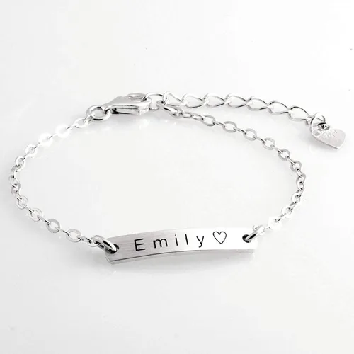Miniatura 16 de Regalo personalizado Baby Name Bar opciones de joyería